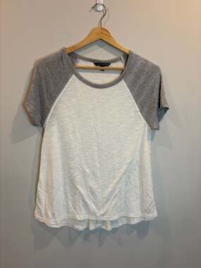 American Eagle Outfitters Women's Metallic Raglan Short Sleeve T-Shirt
